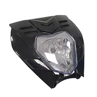 Części motocyklowe - one by CAMAMOTO Maska reflektorów Enduro z regulowaną przysłoną krzyżową, model Felix, kolor czarny - miniaturka - grafika 1
