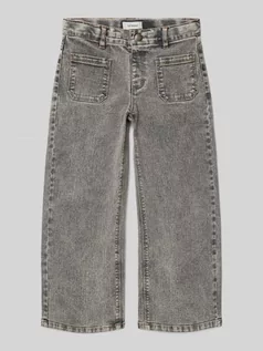 Spodnie i spodenki dla dziewczynek - Jeansy z nakładanymi, wpuszczanymi kieszeniami model ‘BELLA’ - grafika 1