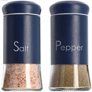 Pojemniki na przyprawy - Zestaw przyprawników Alset pieprz + sól, granatowe - miniaturka - grafika 1