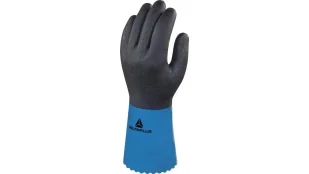 Delta Plus Rękawica z Pvc/nitrylową na wkładzie z poliamidu - Strona Chwytna Powlekana Pvc/Nitrylem - 30 Cm kolor niebieski 10 VV836BL10 VV836BL10 - Rękawice robocze - miniaturka - grafika 1