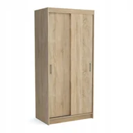 Szafy - Szafa przesuwna NICO 1 120cm dąb sonoma z oświetleniem LED dwudrzwiowa - miniaturka - grafika 1