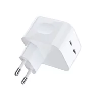 Ładowarki do telefonów - Choetech ładowarka sieciowa 35W 2xUSB-C PD biały (Q5008) - miniaturka - grafika 1