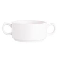 Inne naczynia kuchenne - Bulionówka z uszami Regular 280 ml porcelana kremowa - miniaturka - grafika 1