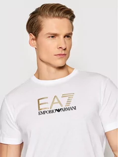 Koszulki męskie - Emporio Armani EA7 T-Shirt 3LPT24 PJM9Z 1100 Biały Slim Fit - grafika 1