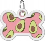 Odblaski i adresówki - Collar WAU DOG SMART ID ADRESÓWKA KOŚĆ AVOKADO - miniaturka - grafika 1