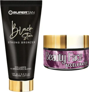 Supertan Supertan Black Star Bronzer + Słoiczek Beauty Face - Balsamy i kremy do opalania - miniaturka - grafika 1