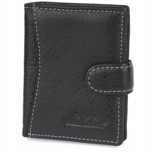 Portfel męski skórzany Czarny Mały Ochrona kart Rfid Beltimore L52 - Portfele - miniaturka - grafika 1