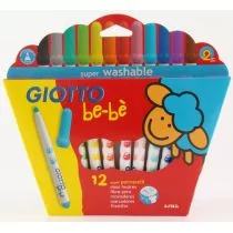 Giotto Flamastry BeBe 12 kolorów Fila - Przybory szkolne - miniaturka - grafika 2