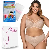 Biustonosze - ﻿Koronkowy Biustonosz AVA AV-1396 soft beżowy 65F - miniaturka - grafika 1