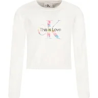 Bluzy dla dziewczynek - CALVIN KLEIN JEANS Bluza | Regular Fit - miniaturka - grafika 1