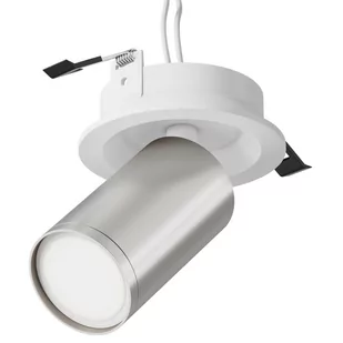 Tuba lampa podtynkowa Focus S C048CL-U-1WS Maytoni reflektor biała srebrna - Lampy sufitowe - miniaturka - grafika 1
