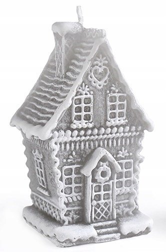 ŚWIECA CHATKA PIERNIKOWA ozdobna zapachowa PIERNIK ARTMAN ŚWIECZKA szara