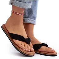 Klapki i japonki damskie - Damskie Japonki Big Star LL274625 Czarne - miniaturka - grafika 1