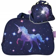 Torby szkolne - TORBA SPORTOWA SZKOLNA NA BASEN WF DLA DZIEWCZYNKI JEDNOROŻEC GALAXY - miniaturka - grafika 1