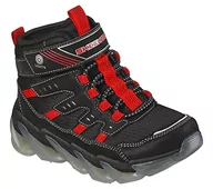 Botki damskie - Skechers 400131L BKRD botki, czarne syntetyczne i tekstylne/czerwone wykończenie, 3 UK - miniaturka - grafika 1