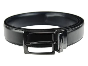 Pasek męski PIERRE CARDIN FWJX5 DOUBLE BLACK-BLUE - Paski - miniaturka - grafika 1