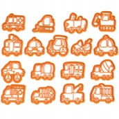 Formy do ciast - Foremki ciastek Pojazdy Auta Autka Zestaw 17 szt. - miniaturka - grafika 1