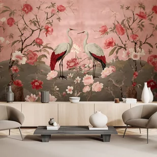 Fototapeta, Kwiaty i ptaki Chinoiserie (Rozmiar 100x70) - Fototapety - miniaturka - grafika 2