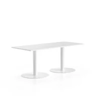 Stoły i stoliki do biura - Stół ALVA, 1800x800x720 mm, biały, biały - miniaturka - grafika 1
