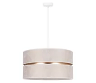 Lampy sufitowe - Żyrandol na lince DUO 1xE27/15W/230V biały/złoty - miniaturka - grafika 1