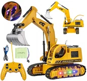 Zabawki zdalnie sterowane - Duża Zdalnie Sterowana Koparka Gąsienicowa +Pilot U420 - miniaturka - grafika 1