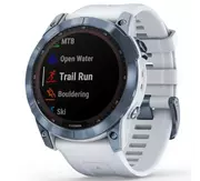 Smartwatch - Garmin Fenix 7x Sapphire Solar Tytanowy jasnoniebieski DLC z białym paskiem 010-02541-15 - miniaturka - grafika 1