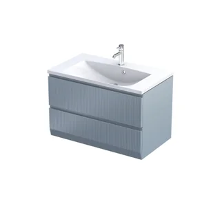 Szafka łazienkowa pod umywalkę Oristo Brylant 80 cm niebieski mat OR36-SD2S-80-16R - Szafki łazienkowe - miniaturka - grafika 1