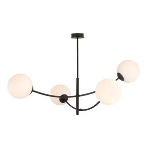 Emibig HUNTER 4 BLACK/OPAL 1102/4 lampa sufitowa żyrandol nowoczesny 1102/4 - Lampy sufitowe - miniaturka - grafika 1
