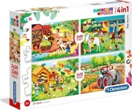 Puzzle - Clementoni Puzzle 2x20+2x60 elementów Super Kolor - Farma - miniaturka - grafika 1