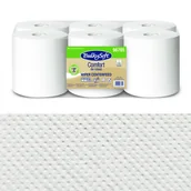 Ręczniki papierowe - Ekologiczny ręcznik papierowy midi mocny 108m biały 2 warstwy w roli do systemu one-to-one Bulkysoft Comfort de-inked 6 rolek - miniaturka - grafika 1