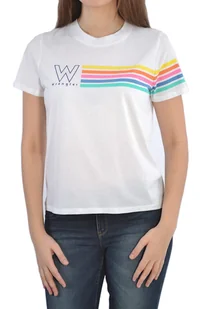 WRANGLER HIGH RIB REGULAR TEE REAL WHITE BIAŁY T-SHIRT DAMSKI - Koszulki i topy damskie - miniaturka - grafika 1