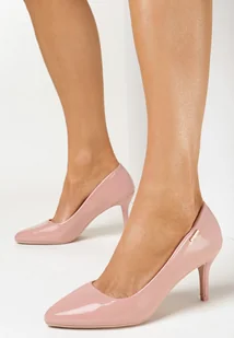 Różowe Lakierowane Szpilki z Migdałkowym Noskiem Loso - Czółenka - miniaturka - grafika 1