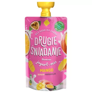 Drugie Śniadanie Jogurt + Mus Mango Banan Marakuja Dawtona 100g CDAW.7205 - Desery dla dzieci - miniaturka - grafika 1