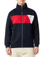 Bluzy męskie - Trigema Męska bluza 674126122, granatowa, XXL, grantowy, XXL - miniaturka - grafika 1