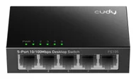 Huby USB - Cudy FS105 łącza sieciowe Nie zarządzany Fast Ethernet (10/100) Czarny - miniaturka - grafika 1
