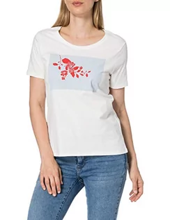 Koszulki i topy damskie - Mexx Damska koszulka z nadrukiem kwiatowym, Off White, M - grafika 1