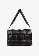 Torebki damskie - Czarna Torebka na Ramię Typu Puffer Bag Norriva - miniaturka - grafika 1