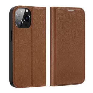 Dux Ducis Skin X2 etui do iPhone 14 Pro Max pokrowiec z magnetyczną klapką brązowy - Etui i futerały do telefonów - miniaturka - grafika 1