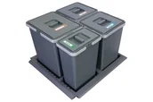 Kosze na śmieci - Sortownik śmieci METROPOLIS 2x12+18+8 l do szuflady w szafce 60 cm - miniaturka - grafika 1