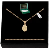 Naszyjniki - ZŁOTY KOMUNIJNY NASZYJNIK + MEDALIK SZKAPLERZ PR 925/585 + DARMOWA DEDYKACJA - miniaturka - grafika 1