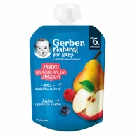 Desery dla dzieci - Gerber Deser w tubce jabłko, gruszka, malina, jagoda po 6. miesiącu 80 g - miniaturka - grafika 1