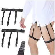 Paski - Szelki do koszuli męskie uniwersalne antypoślizgowe regulowane czarne - miniaturka - grafika 1