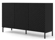 Komody - Komoda modern glamour czarny mat + czarne nóżki F9-A44 - miniaturka - grafika 1