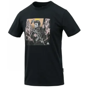 T-Shirt Direct Action DA Skeleton - Bawełna - Czarny - Odzież taktyczna i umundurowanie - miniaturka - grafika 1
