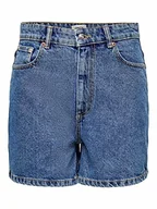 Spodenki damskie - ONLY Onlbay Life Hw Mom DNM NAS szorty damskie, niebieski (medium blue denim), M - miniaturka - grafika 1