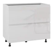 Meble kuchenne - Alba Szafka Dolna Ds-90-2W-1Wew Modernbox Biały Połysk - miniaturka - grafika 1