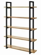 Półki do salonu - Półka wisząca na książki LOFT NEBRASKA D5 60-160cm H:140 - miniaturka - grafika 1