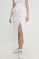 Spódnice - Answear Lab spódnica jeansowa kolor biały maxi prosta - miniaturka - grafika 1