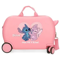 Walizki - Joumma Disney Stitch One of a Kind Walizka Dziecięca Różowa 45 x 31 x 20 cm Twardy ABS 24,6 L 1,8 kg 4 koła Bagaż ręczny, Różowy kolor, walizka dziecięca - miniaturka - grafika 1