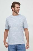 Koszulki męskie - Armani Exchange t-shirt bawełniany męski kolor niebieski wzorzysty - miniaturka - grafika 1